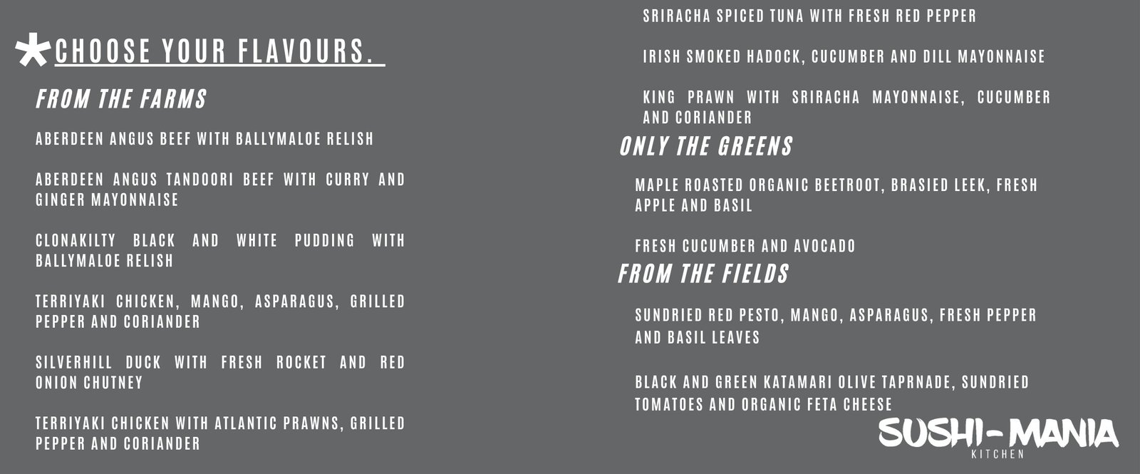 Flavours Lookup – full selection